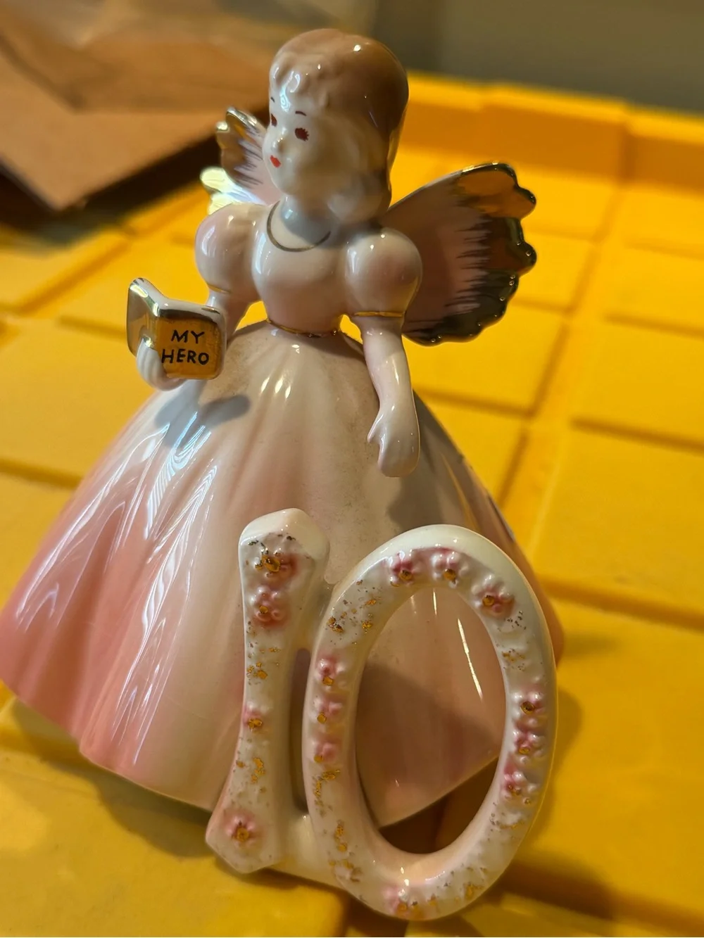 vintage 10-year-old birthday figurine by Josef Originals Birthday Cake Topper